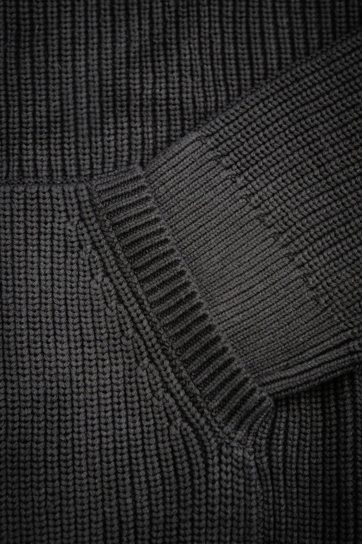 Double-Zip Knit Hoodie — Black - HORATI