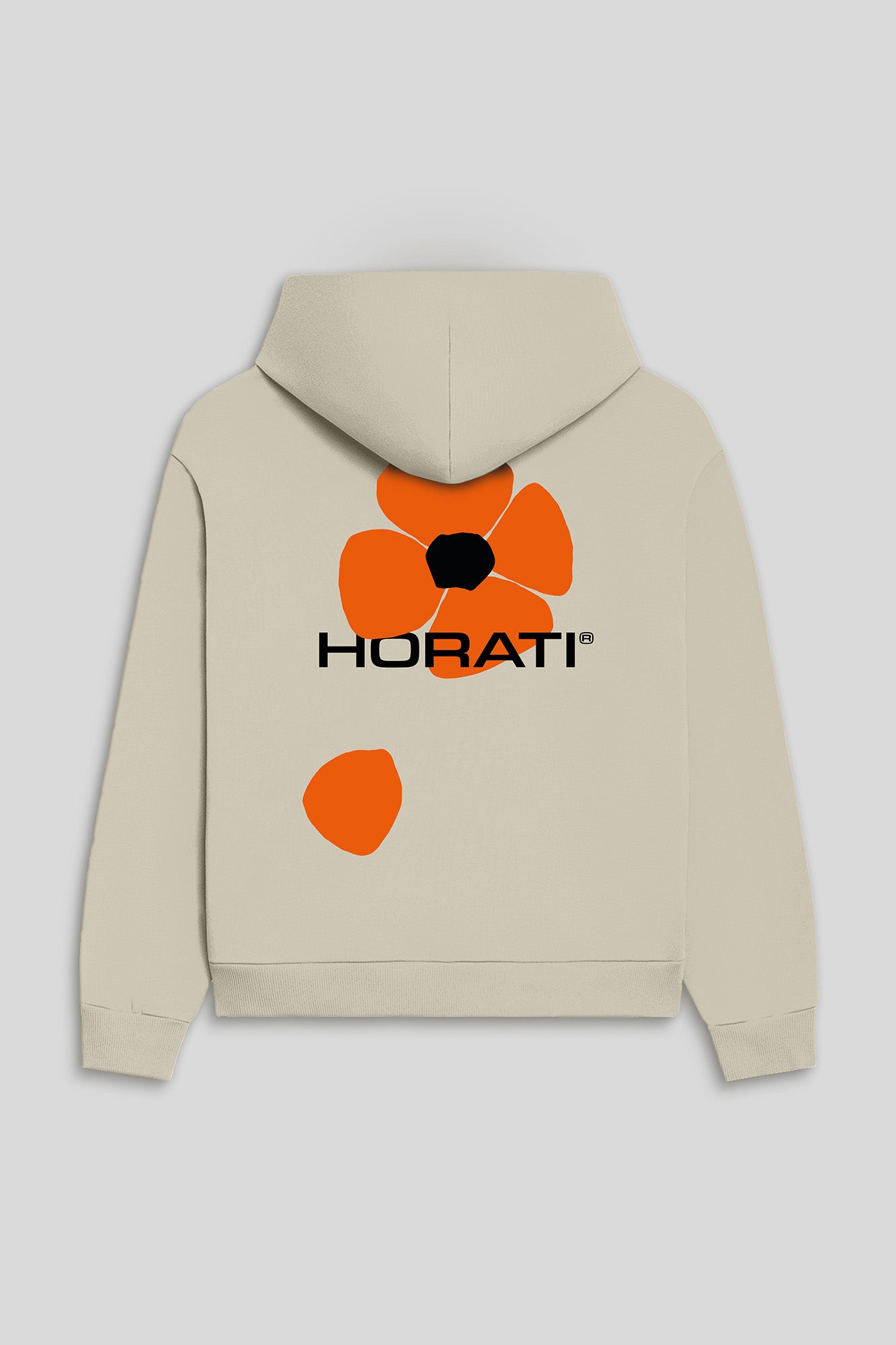 Flower Oversized Hoodie — Cream - HORATI