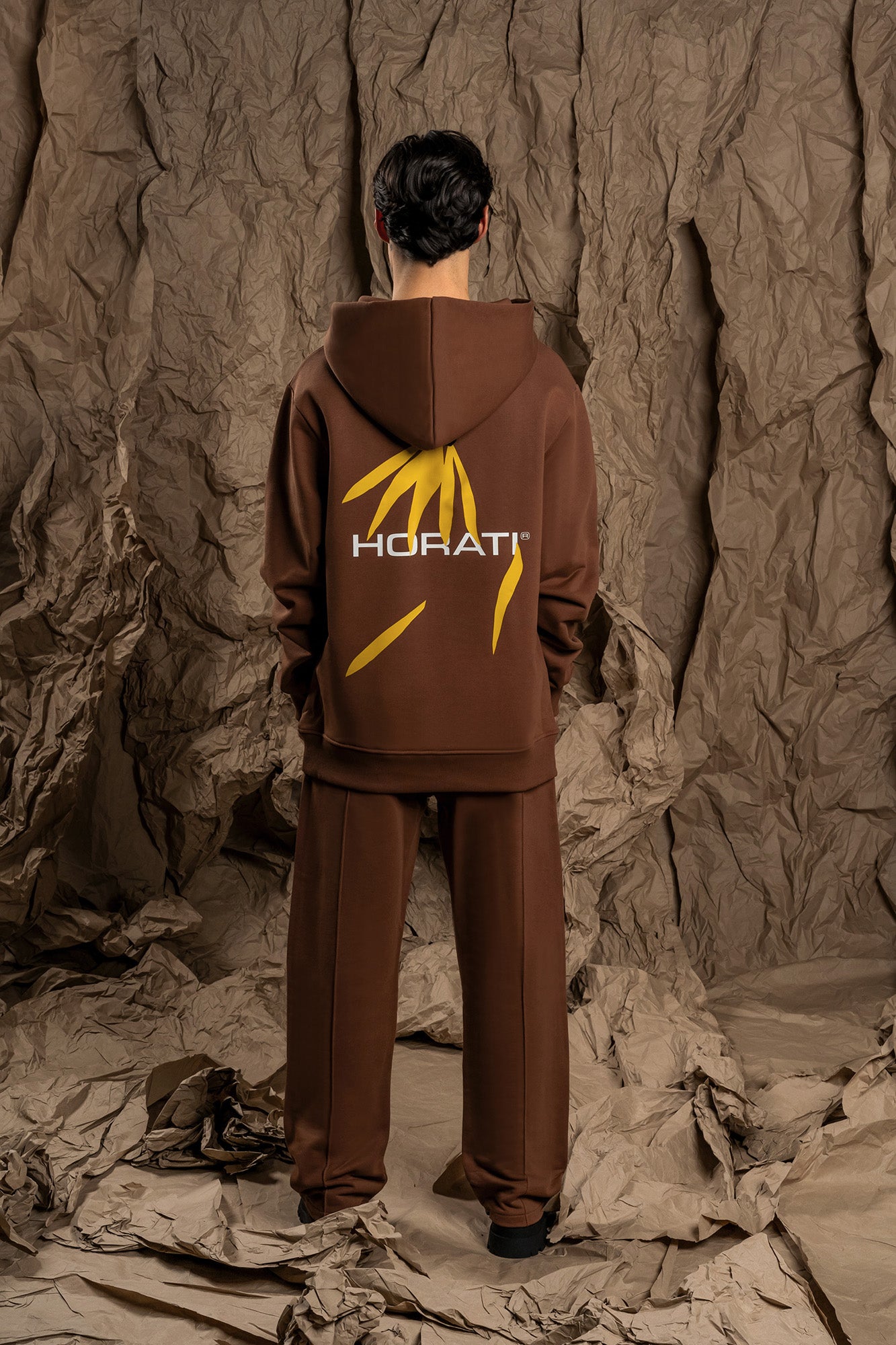 Flower Track Pants — Chocolate