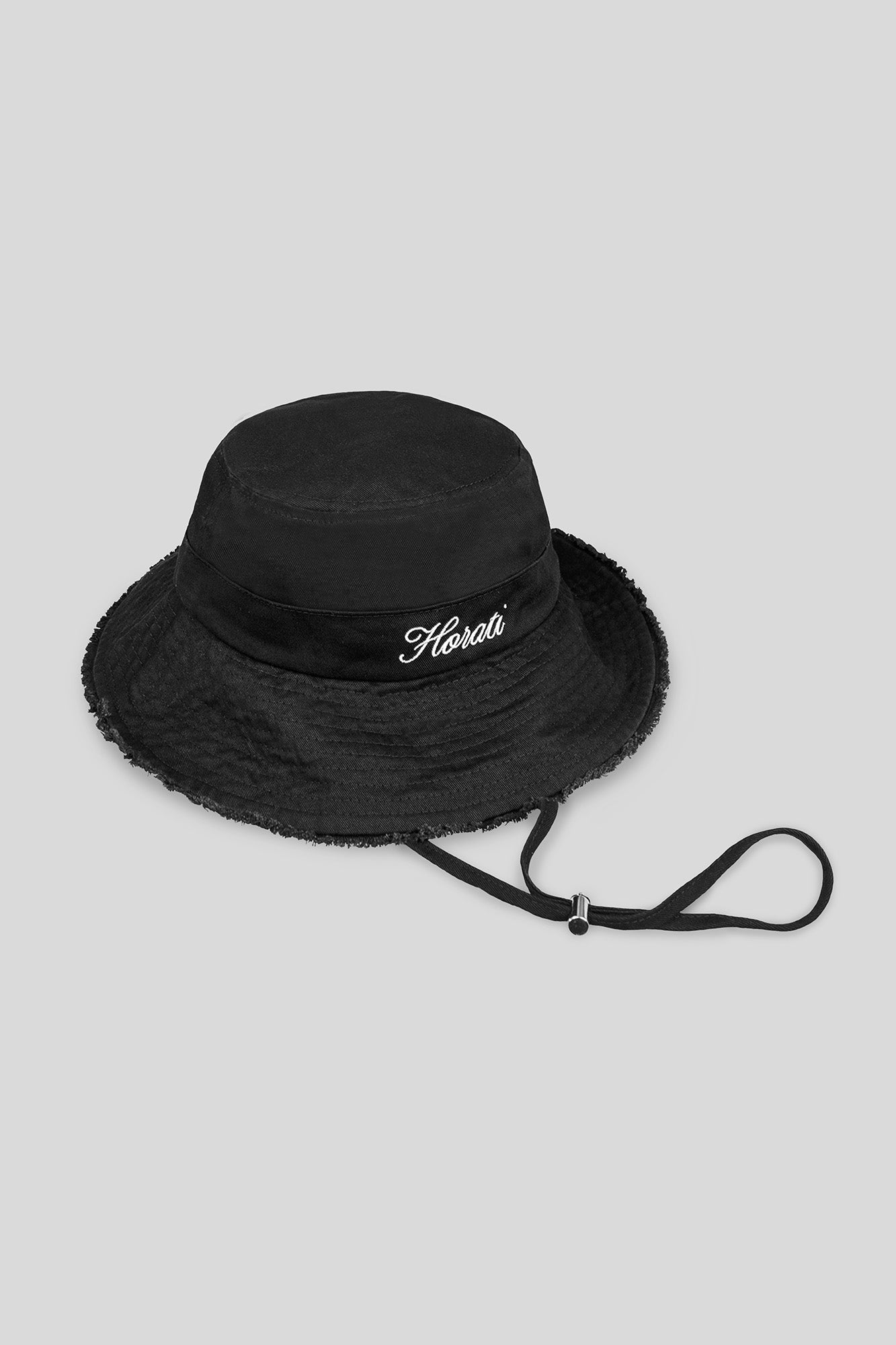 Frayed Sun Hat — Black - HORATI