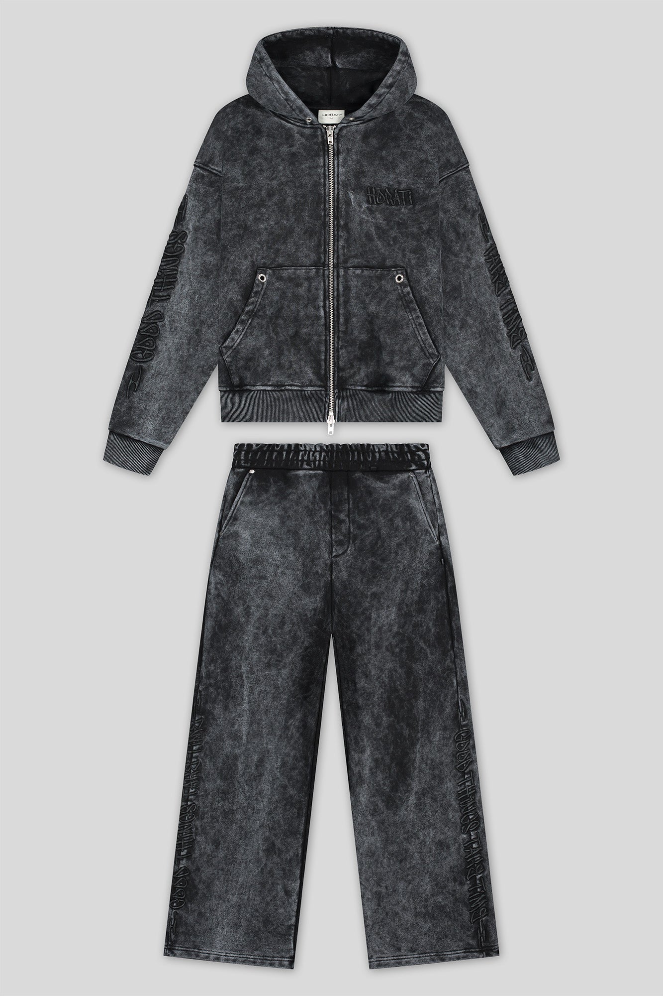 Good Things Jersey Set — Washed Grey - HORATI