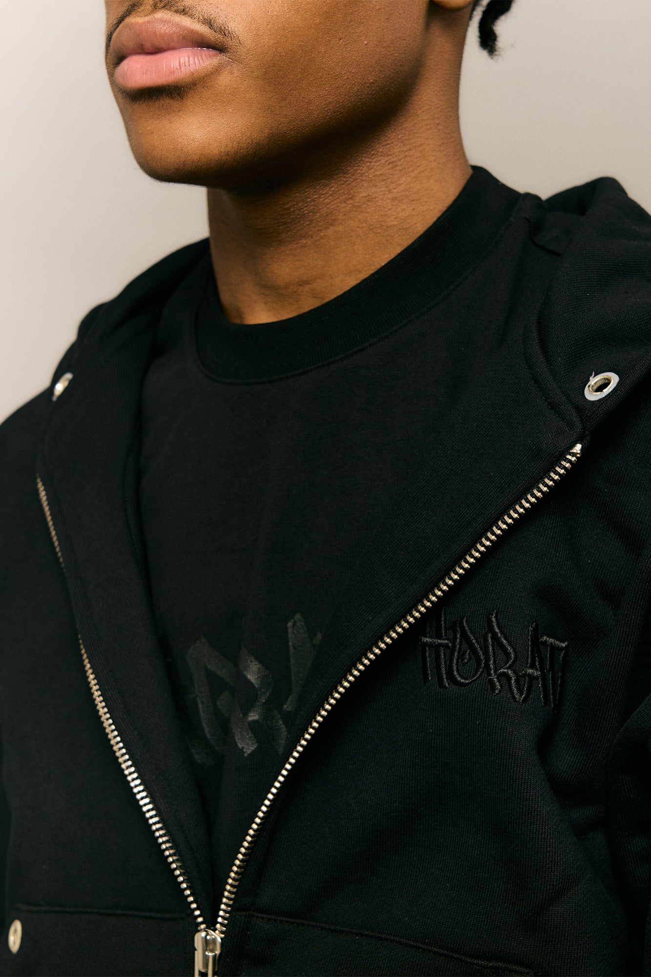 Good Things Zip Hoodie — Black - HORATI