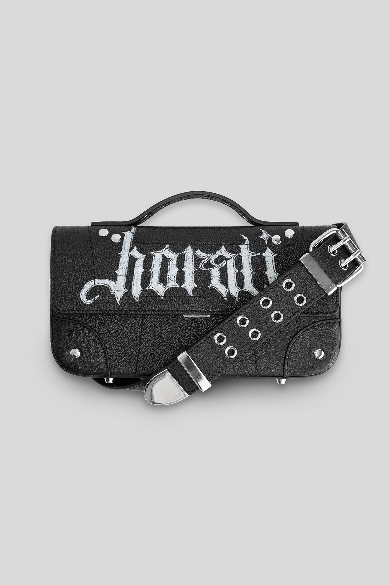 Gothic Leather Bag — Black - HORATI