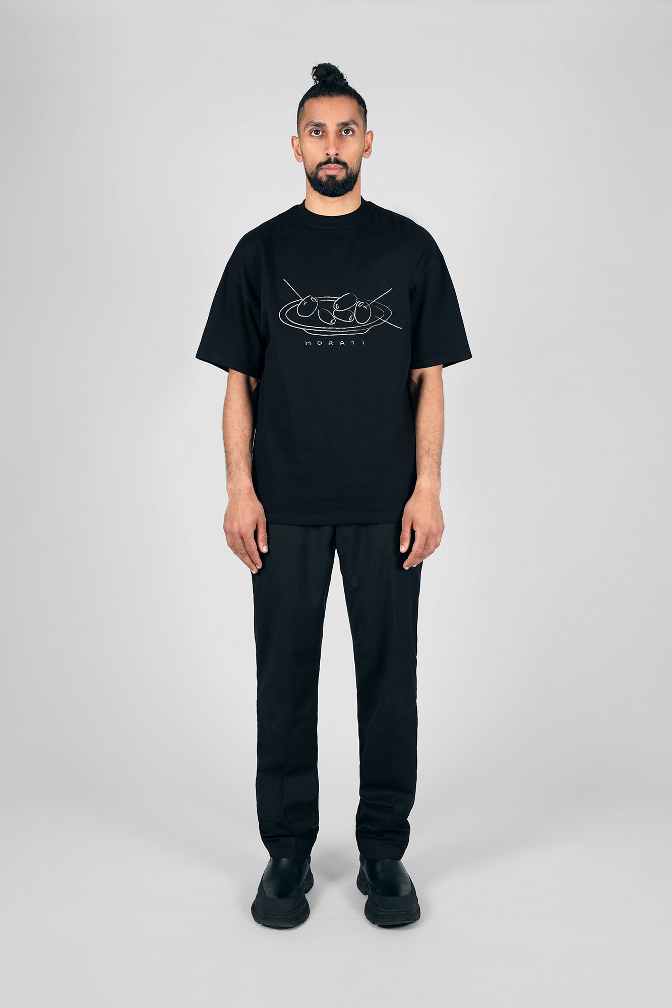 Olive Tee — Black - HORATI