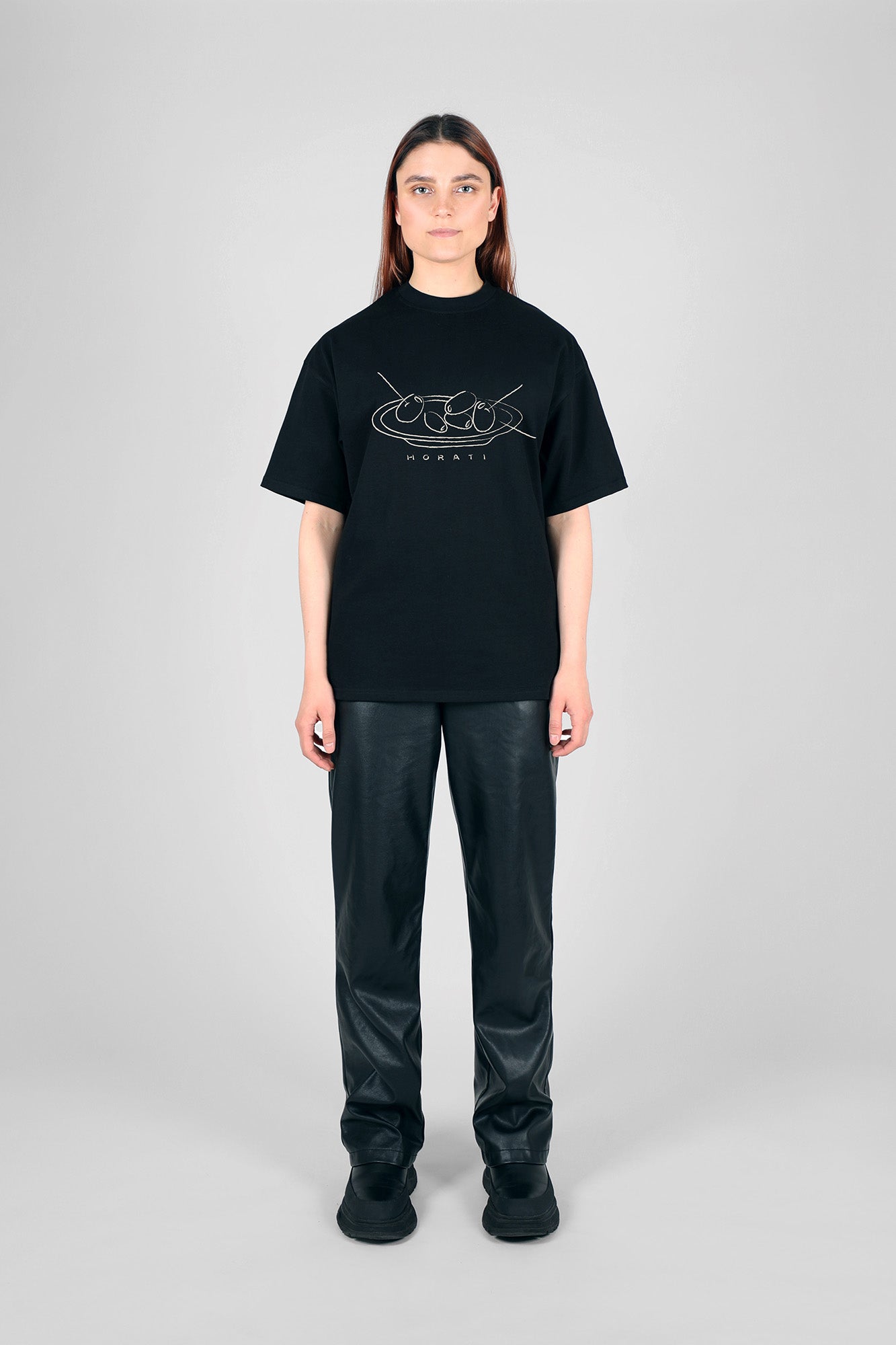 Olive Tee — Black - HORATI