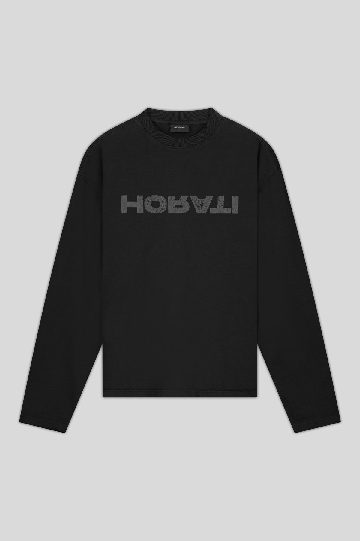 Reverse Longsleeve Tee — Black - HORATI