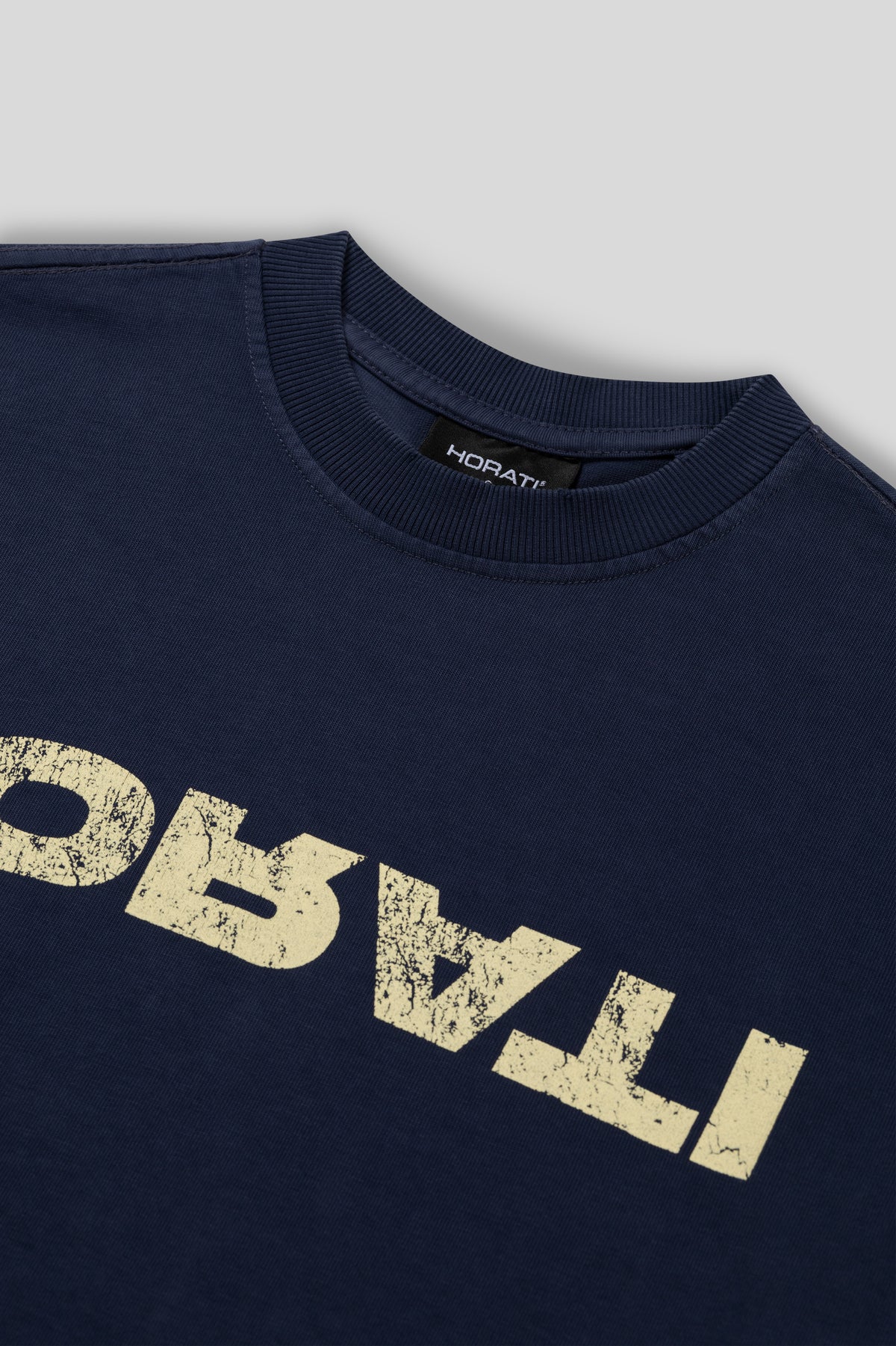 Reverse Longsleeve Tee — Navy - HORATI