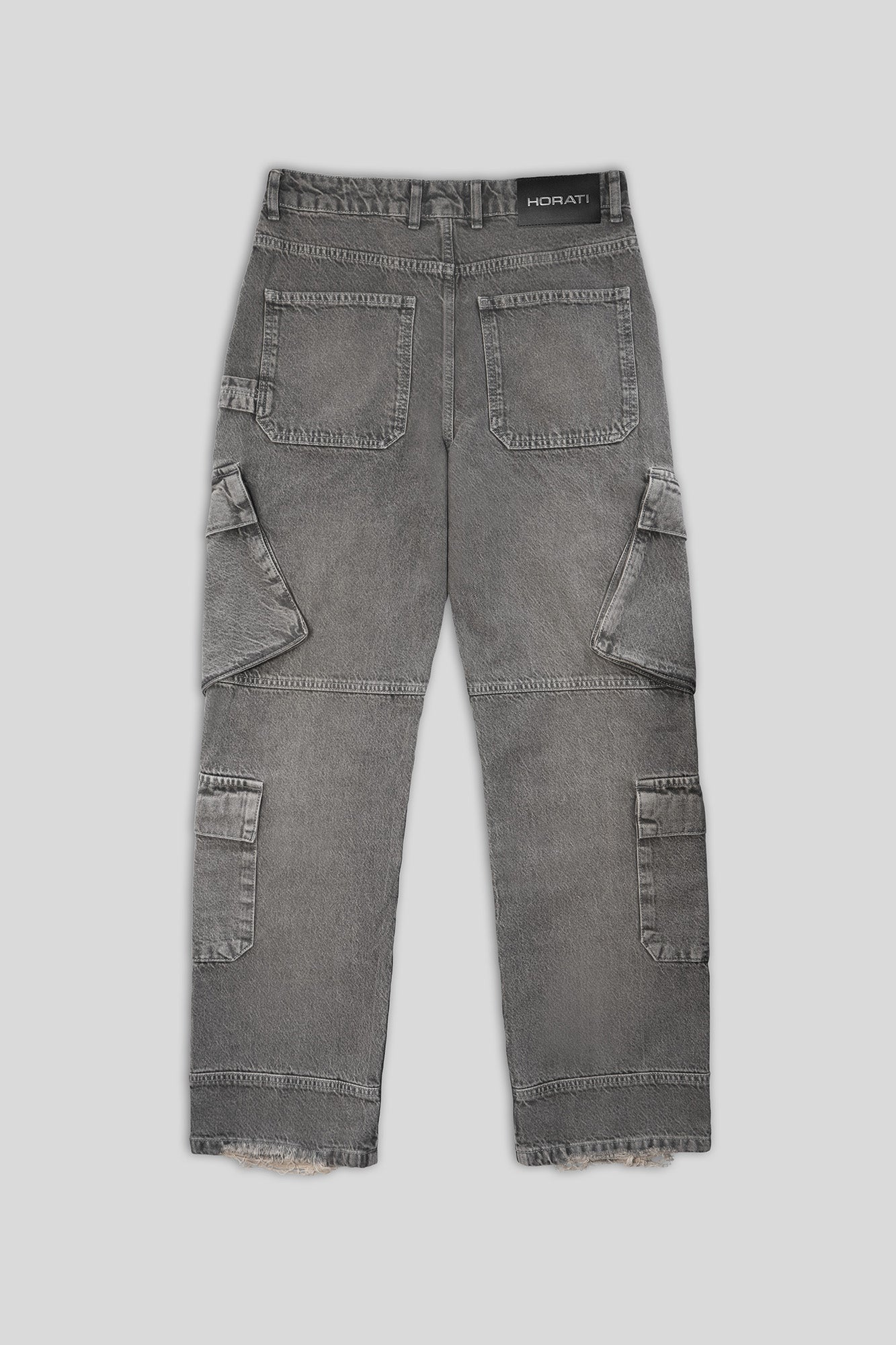 Washed Cargo Jeans — Fog Grey - HORATI