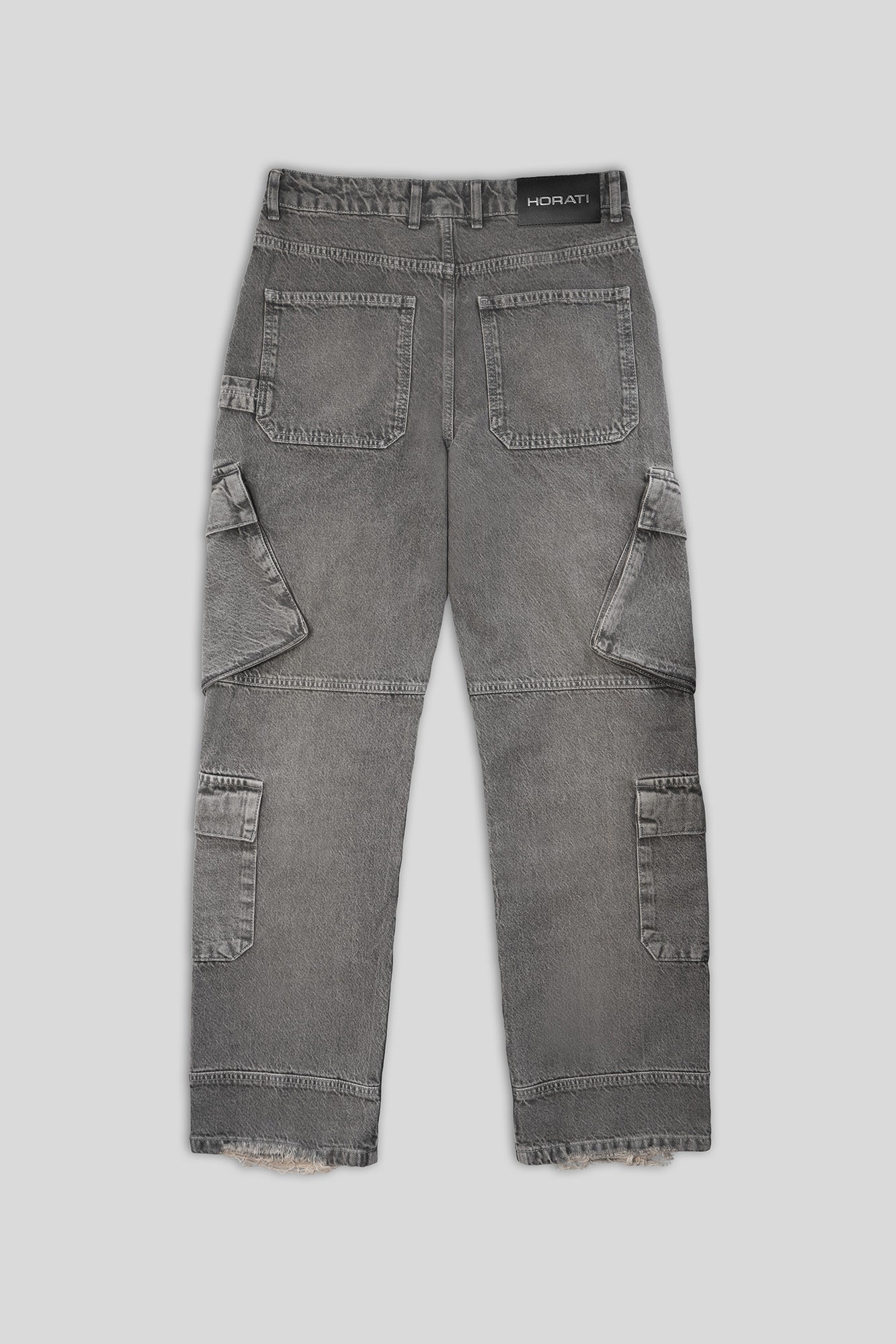 Washed Cargo Jeans — Fog Grey - HORATI