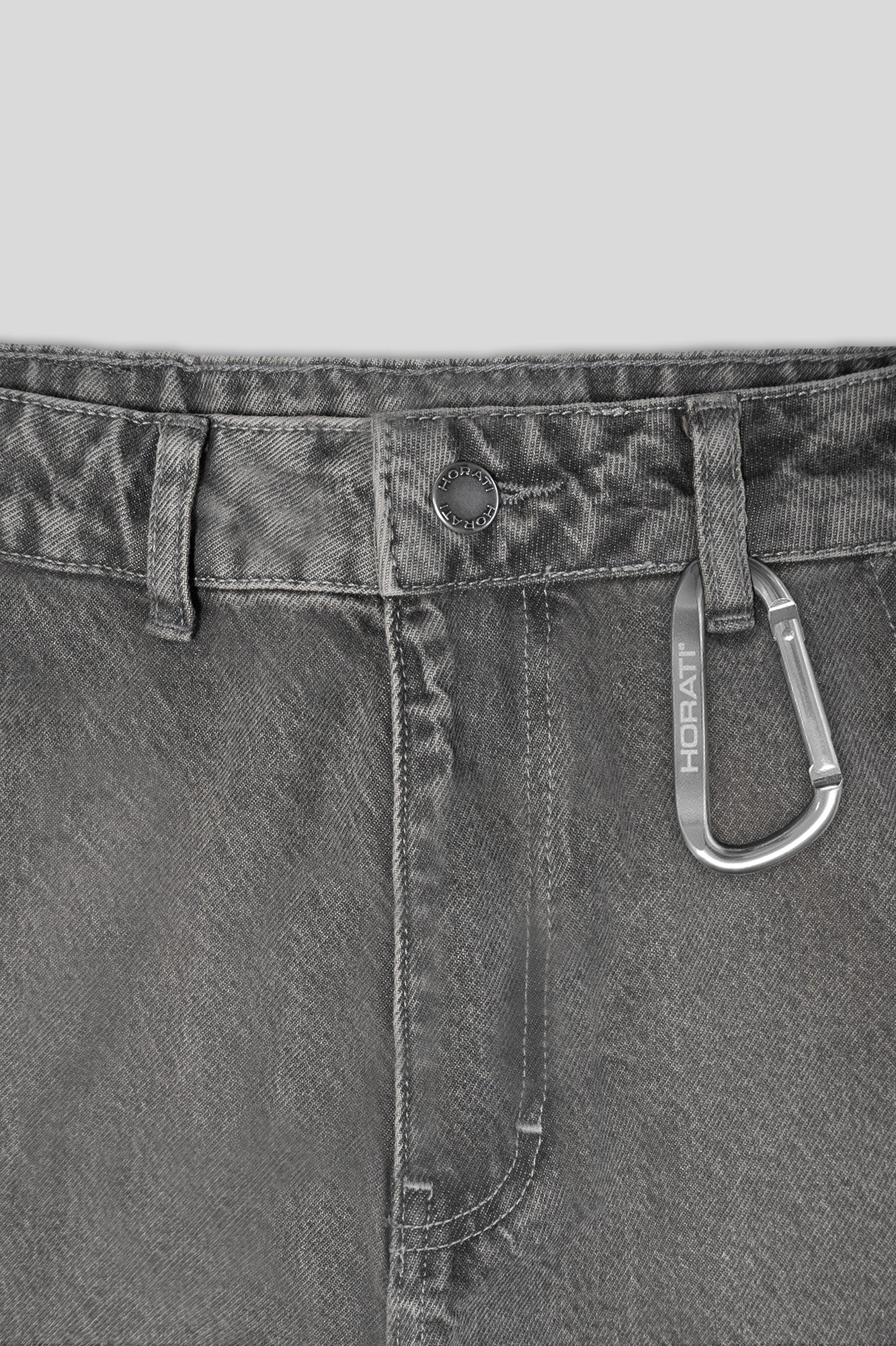 Washed Cargo Jeans — Fog Grey - HORATI