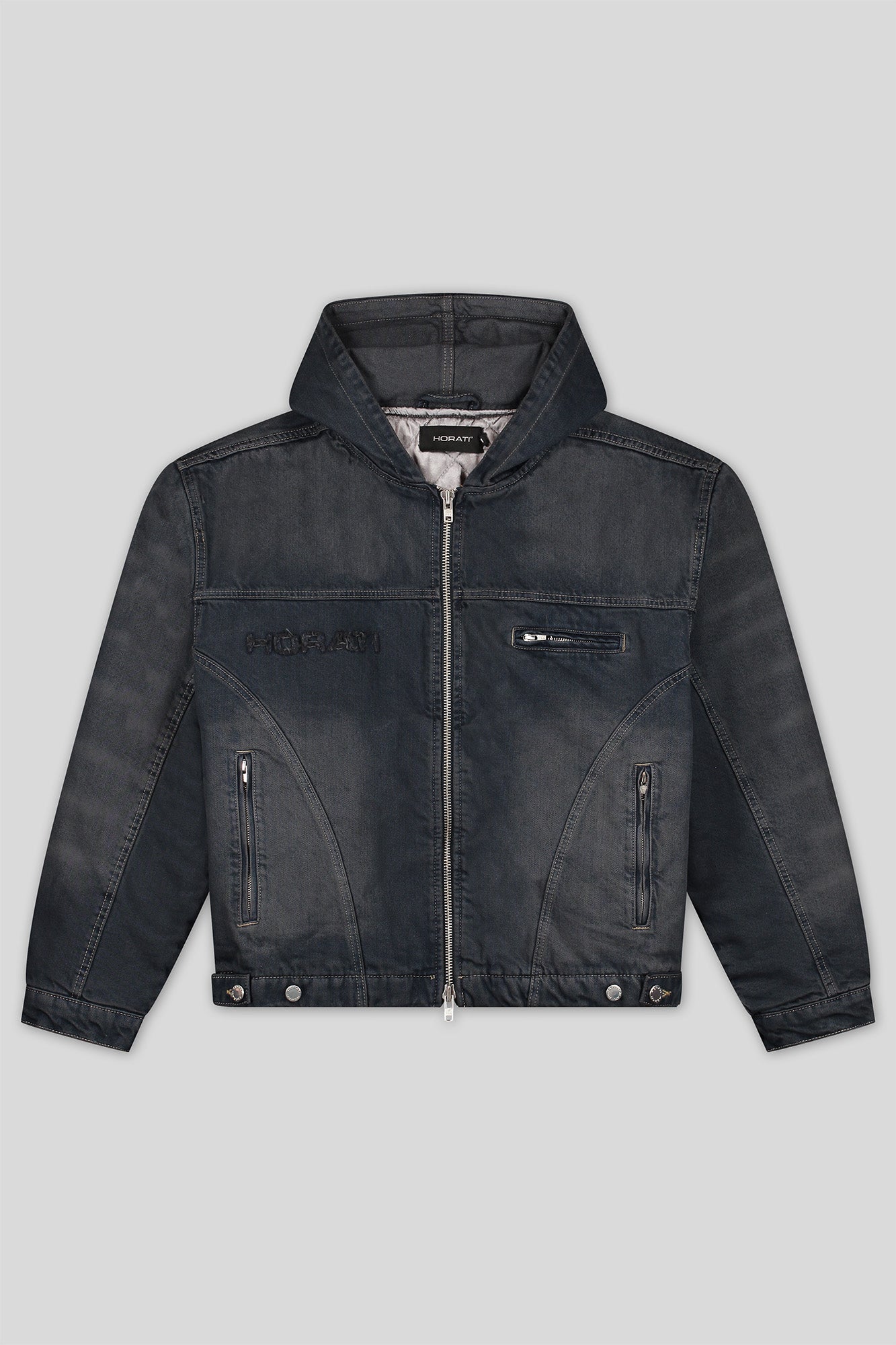 Washed Denim Jacket — Dark Blue - HORATI