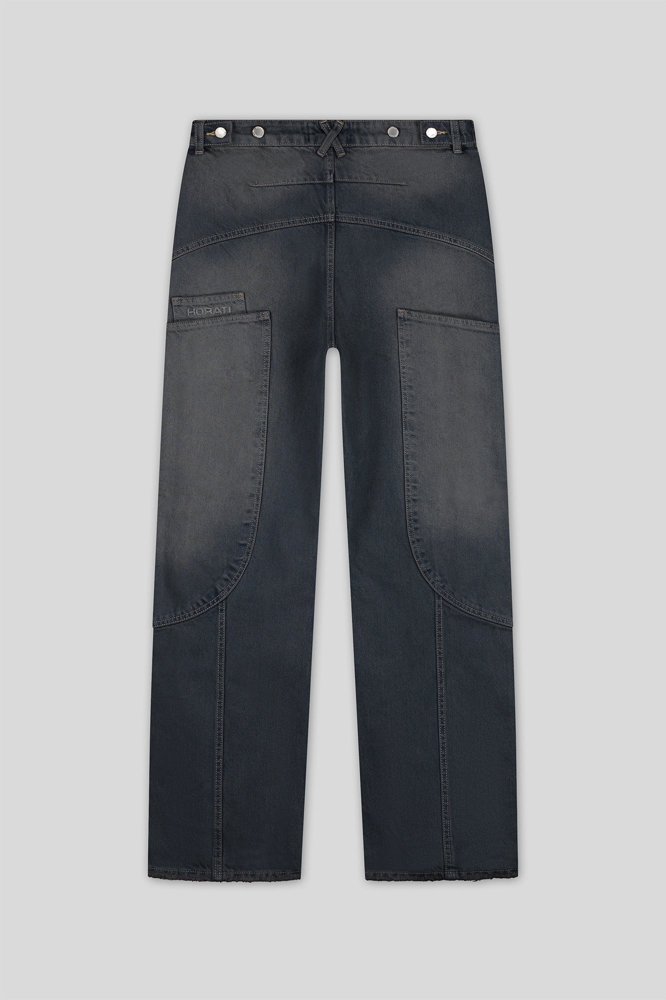 Washed Denim Jeans — Dark Blue - HORATI