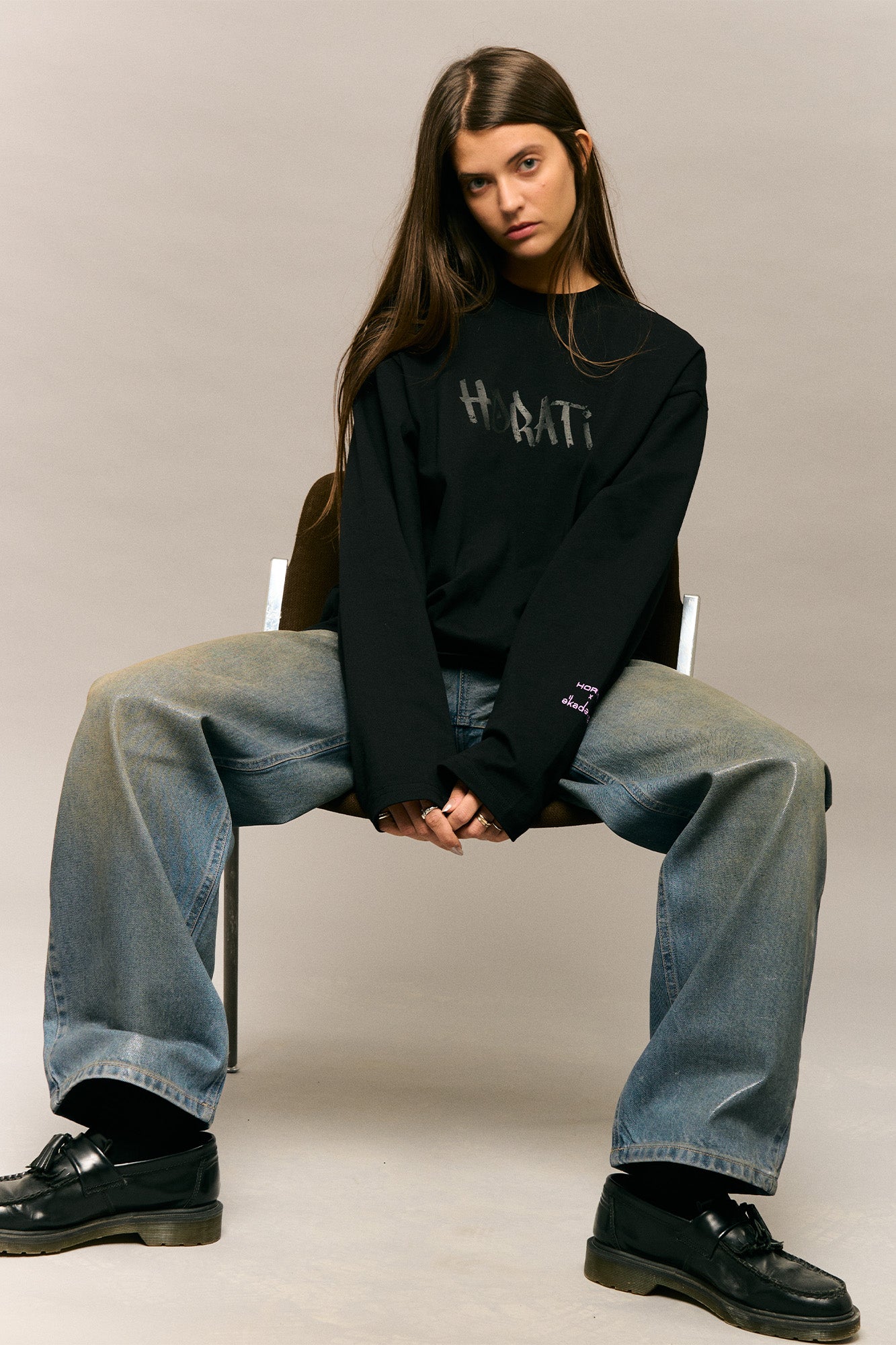 HORATI Streetwear | Wax Coated Jeans — Stained Blue | €160