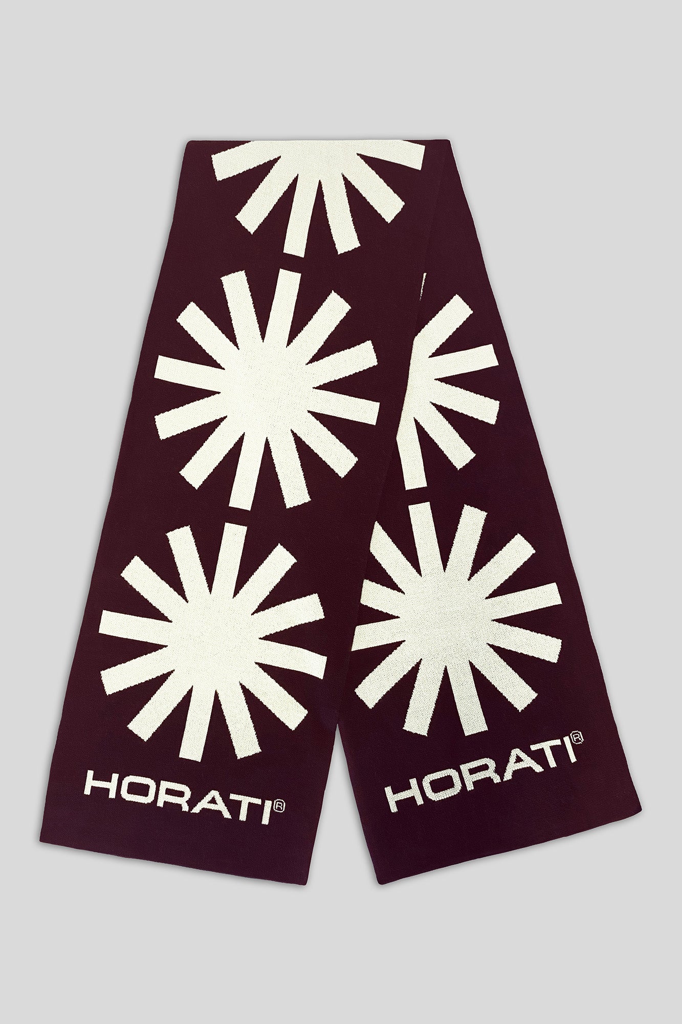 SUN Oversized Scarf Oxblood - HORATI