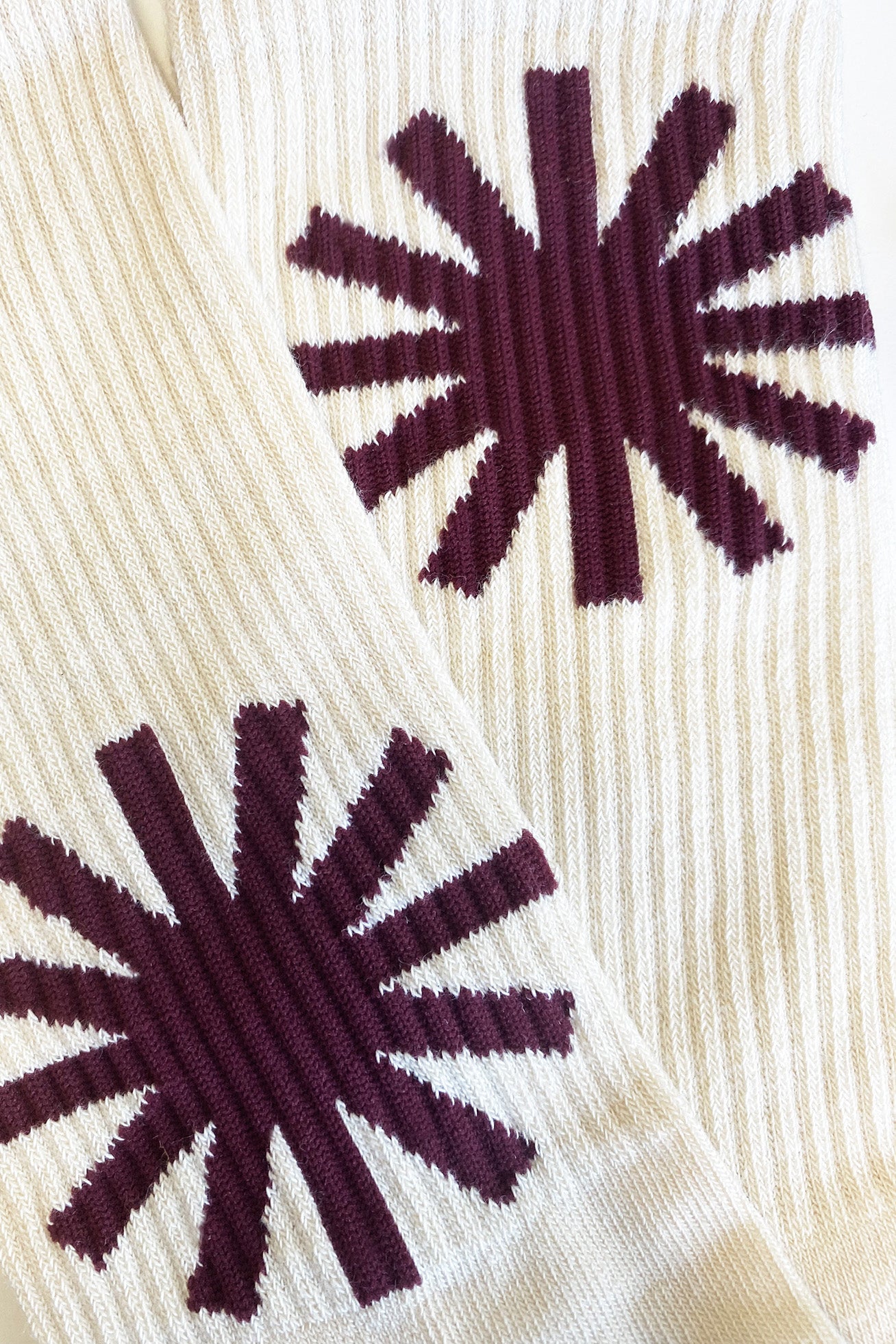 SUN Socks Cream & Oxblood - HORATI
